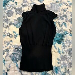 Italian brand - TEODORI - extra fine merino wool blend sleeveless turtleneck